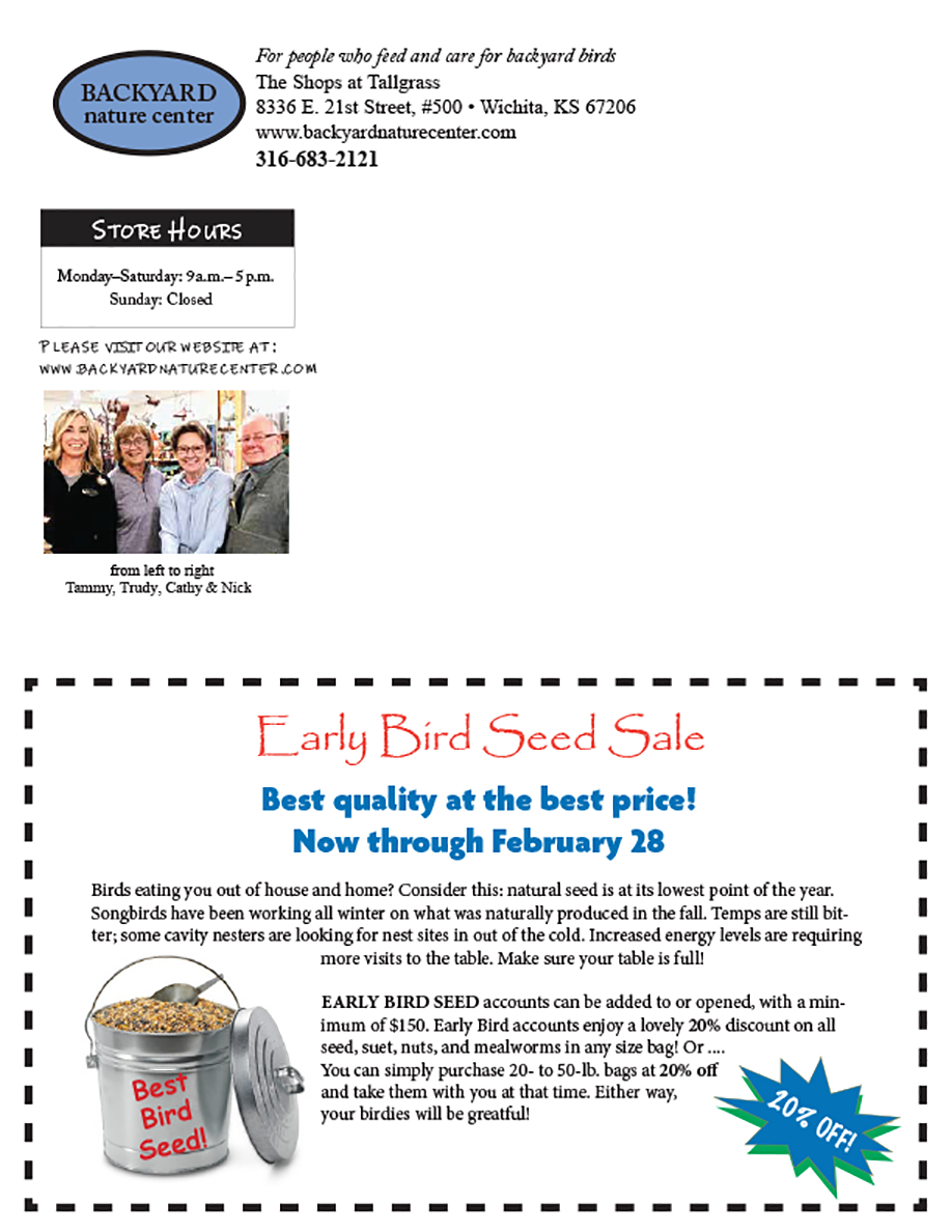 Backyard Nature Center Newsletter - February 2023 - March 2023